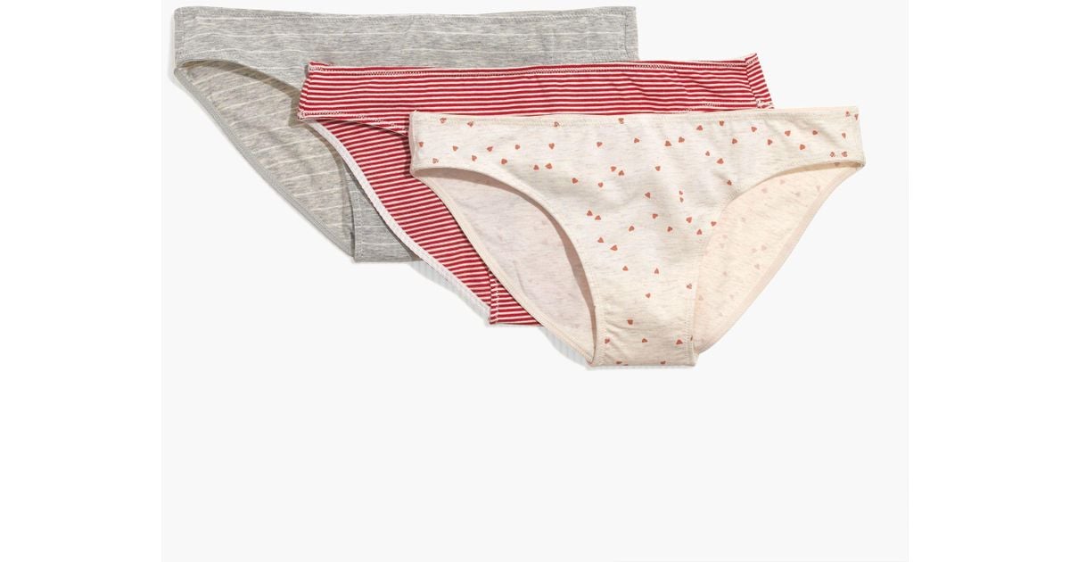 Madewell 3pack Cottonmodal® Bikini Undies Set in Pink Lyst