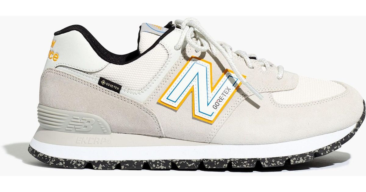 MW New Balance® Goretex® Suede 574 Sneakers in White for Men Lyst