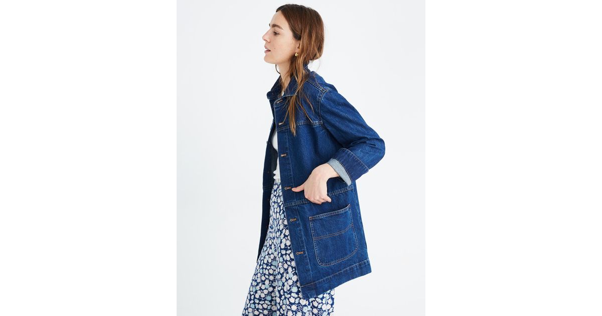 madewell oversized denim chore jacket