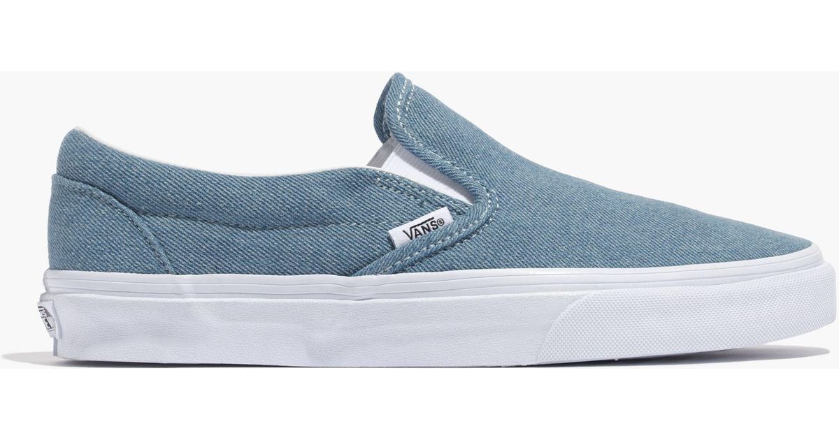 denim vans slip ons