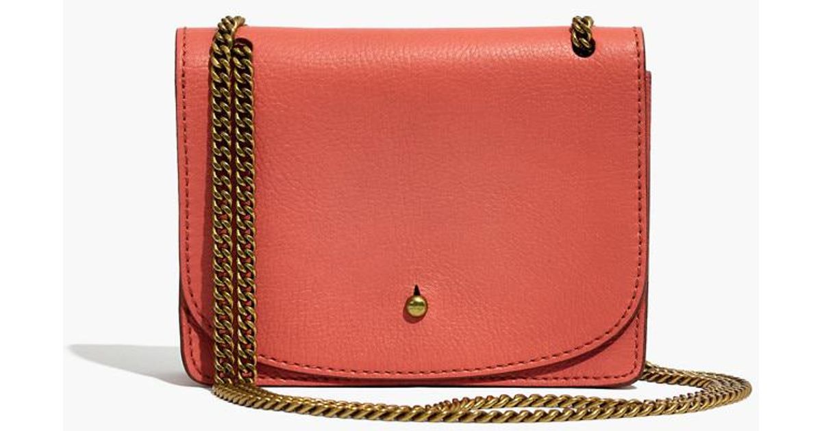 madewell chain leather crossbody bag