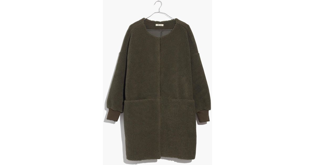 bonded fleece cocoon coat