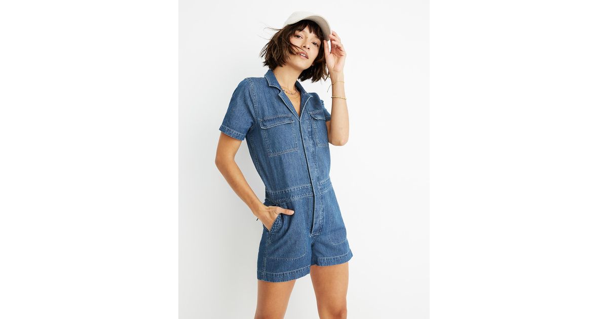 madewell denim romper