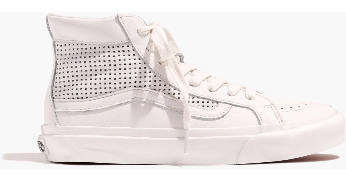 white leather van high tops