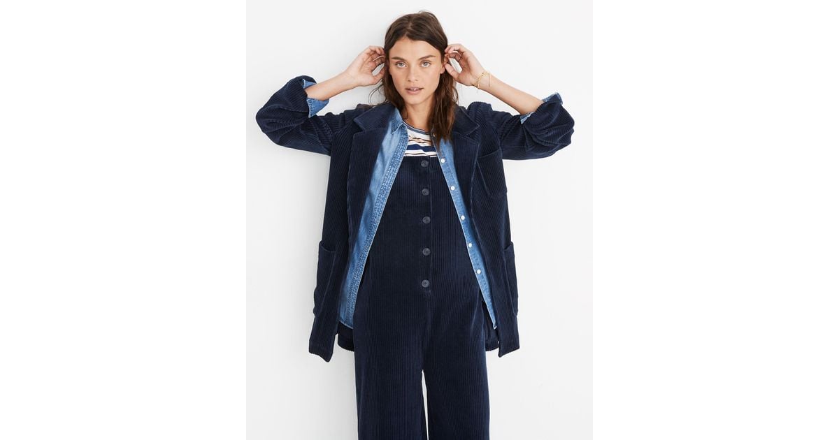 Texture & thread velour corduroy blazer clearance
