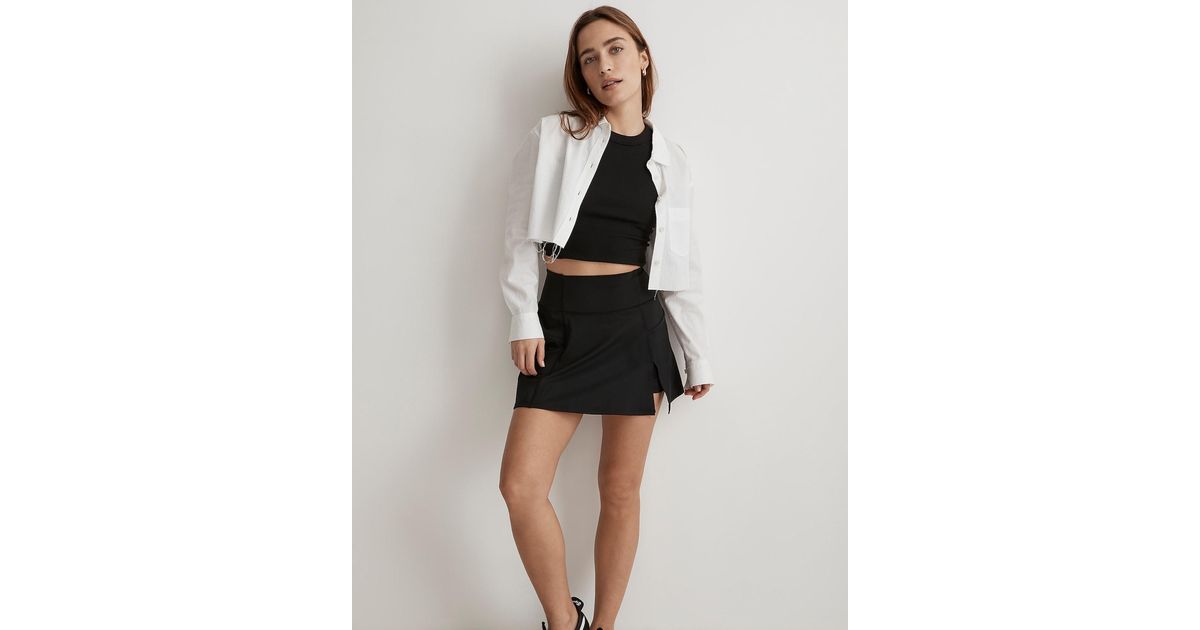 MW L Flex-side Slit Skirt in Black | Lyst