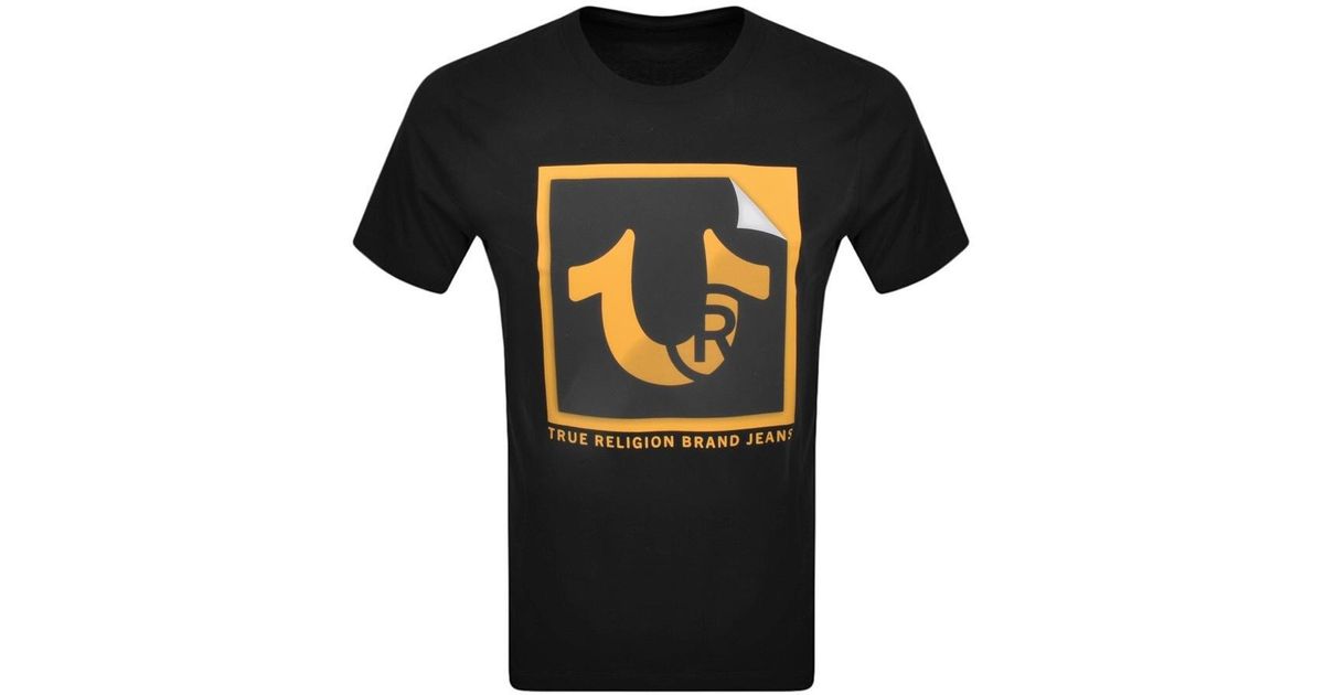 True Religion Cotton Peeling Logo T Shirt in Black for Men | Lyst