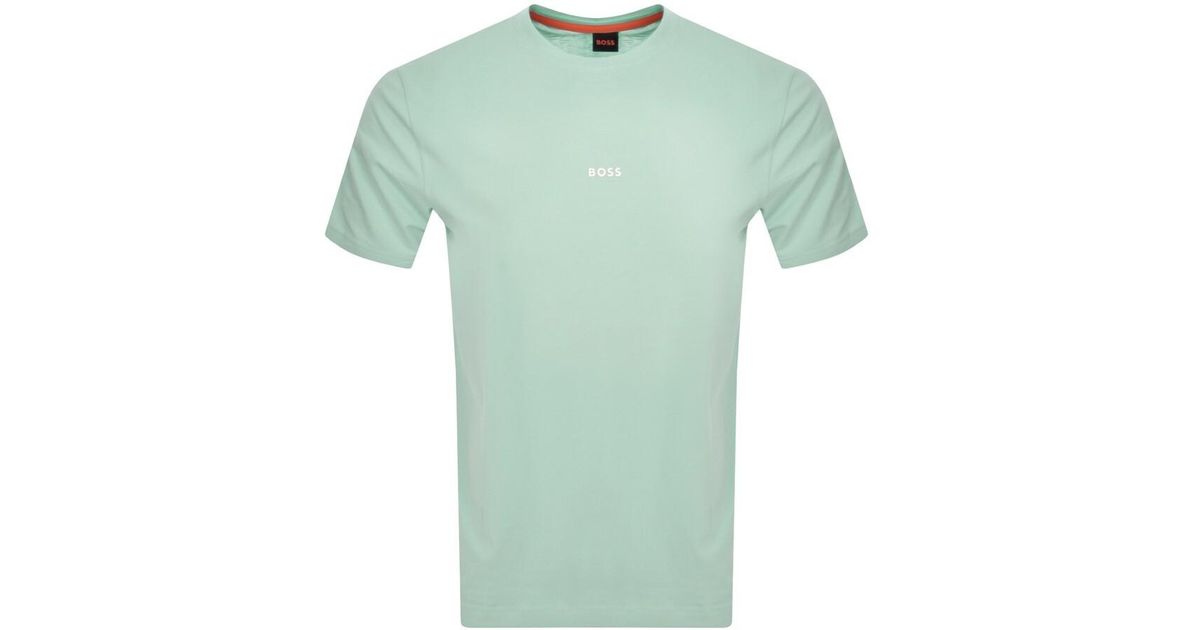 BOSS by HUGO BOSS Boss Tchup Logo T Shirt in Green for Men | Lyst