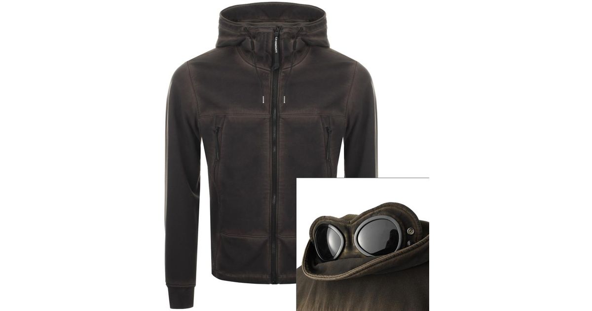 C.P. Company Cp Company Recolour Goggle Hood Jacket Khaki in Black for Men  | Lyst UK