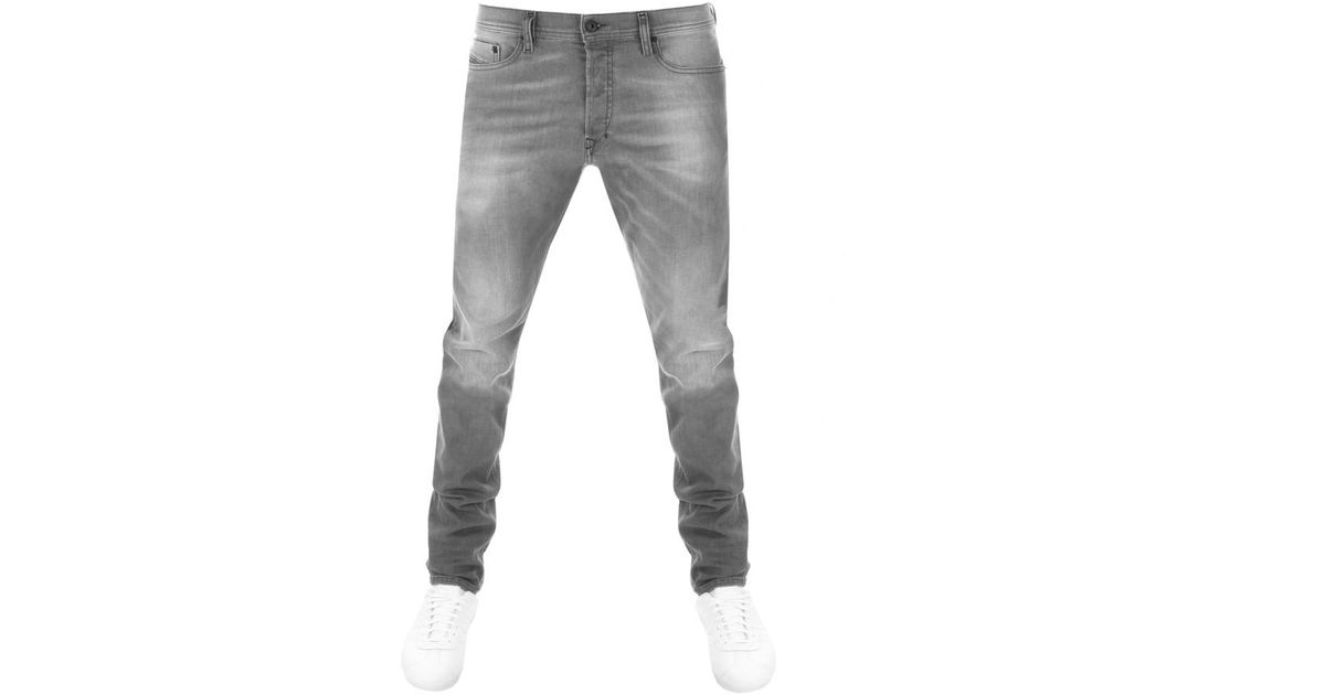 DIESEL Denim Tepphar 084hp Jeans Grey in Grey for Men - Lyst