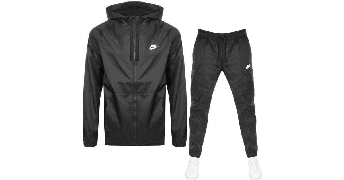 Nike Synthetic Woven Tracksuit Set In Black 928119-010 for Men - Lyst