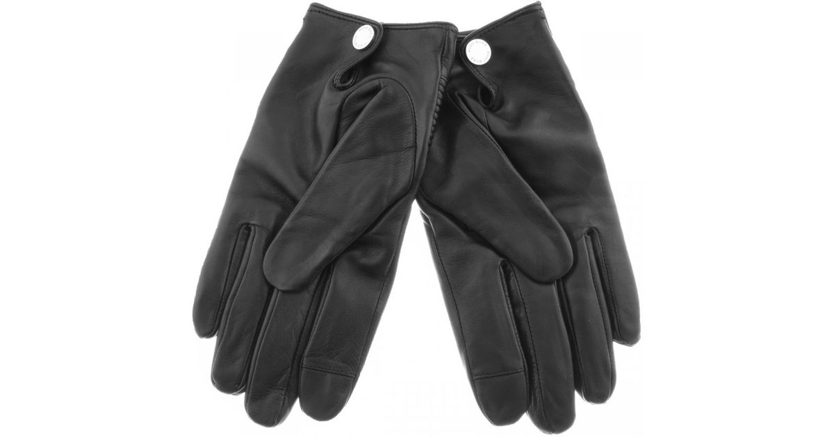 hugo boss leather gloves
