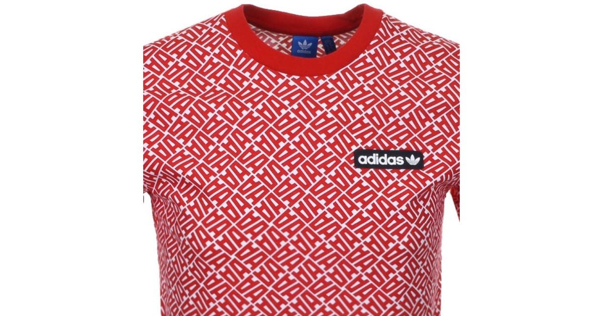 adidas originals t shirt red