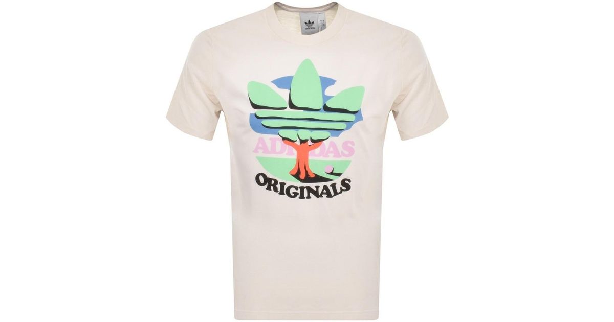 get together Ruby problem adidas Originals Trefoil Tree T Shirt in Natural for Men | Lyst
