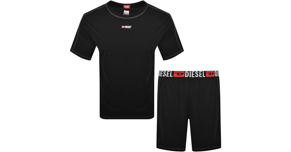 DIESEL Adam Core Pyjama Set in Black for Men | Lyst