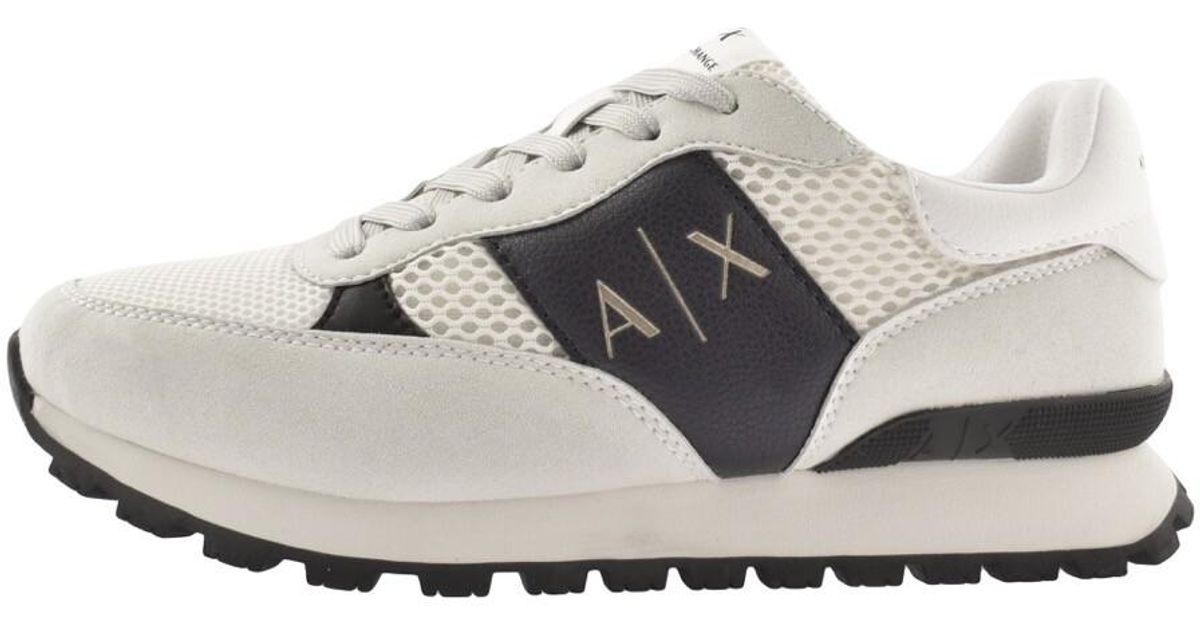 armani exchange retro logo sneakers