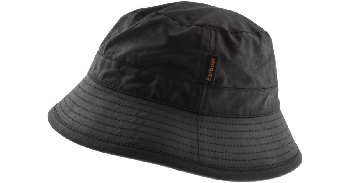 barbour wax bucket hat