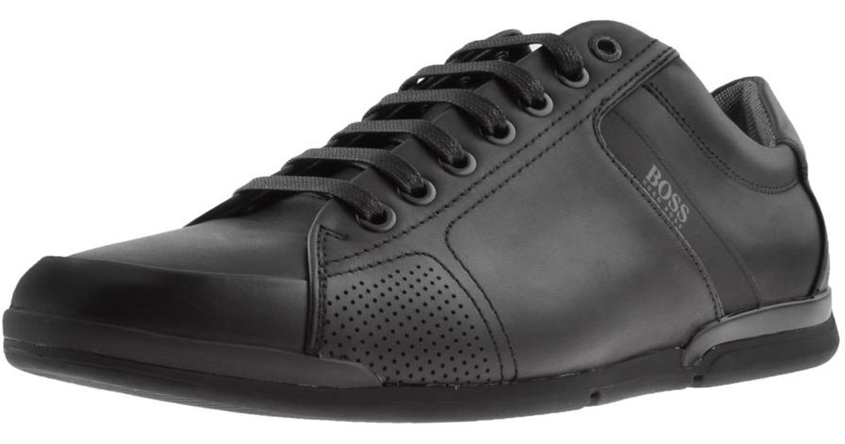 BOSS by HUGO BOSS Saturn Lowp Lux 4 Trainers Black for Men | Lyst UK