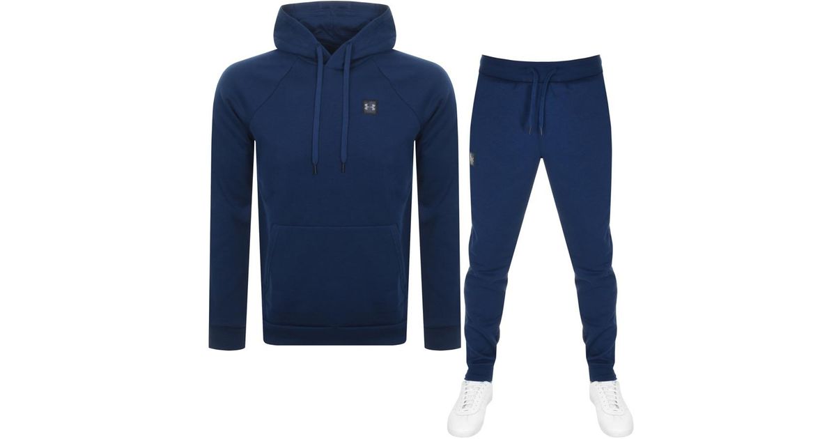 navy blue under armour tracksuit