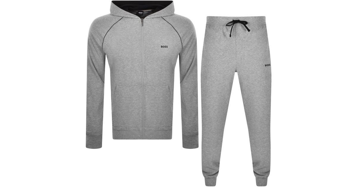 Grey hugo boss tracksuit 2025