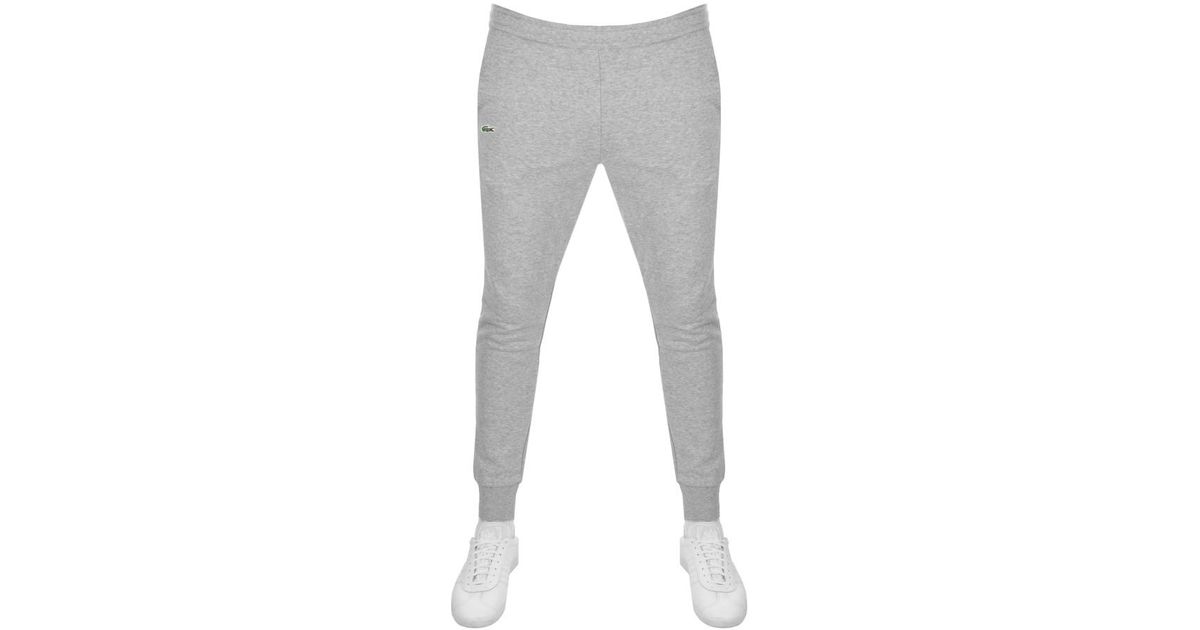 lacoste sport jogging bottoms grey