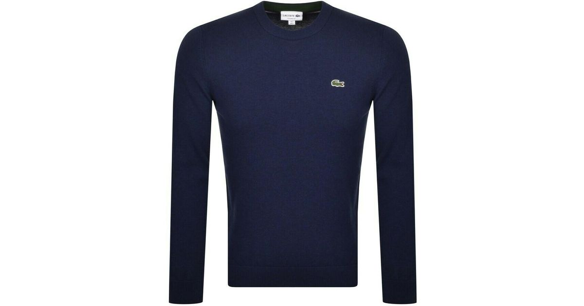 Lacoste Cotton Crew Neck Knit Jumper in 