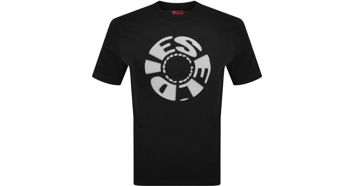 関税込【DIESEL】T Adjust K9 short sleeve T-shirt/Black/ロゴ DIESEL T Adjust K9 Regular Fit T Shirt in Black for Men | Lyst