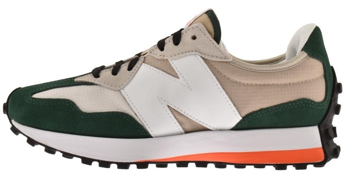 New Balance Suede 327 Trainers in Green (White) for Men Lyst