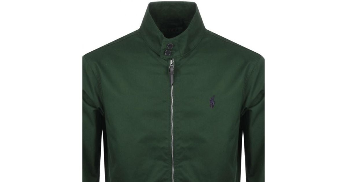 Ralph Lauren Leather Barracuda Jacket Green for Men - Lyst