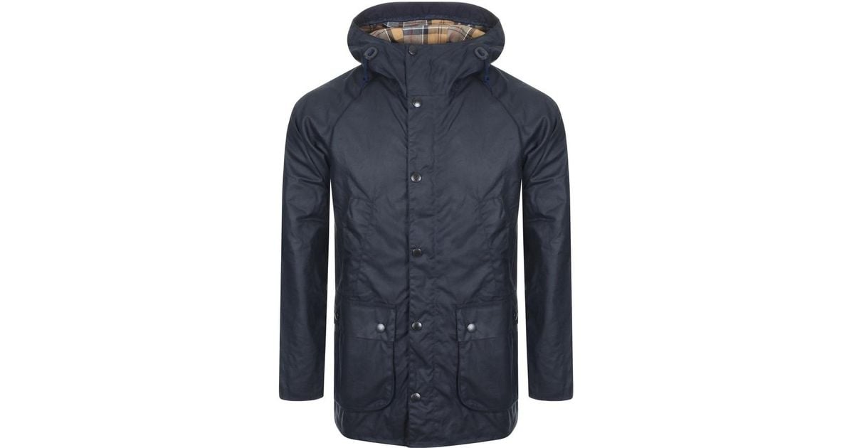 barbour slim bedale hooded wax