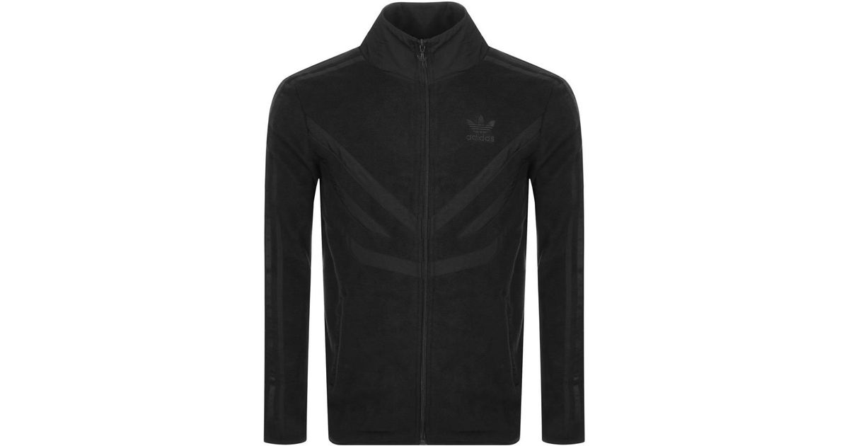 Lyst - adidas Originals Pfleece Full Zip Track Top Black in Black for Men