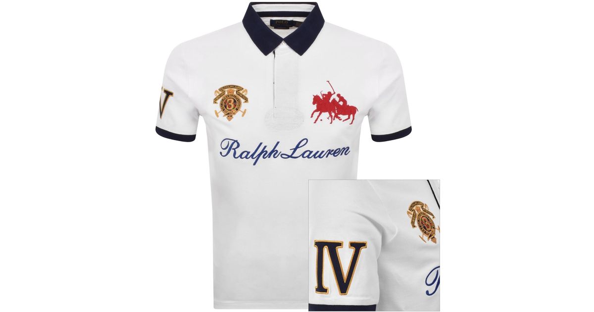 Ralph Lauren Classic Fit Polo T Shirt in White for Men | Lyst