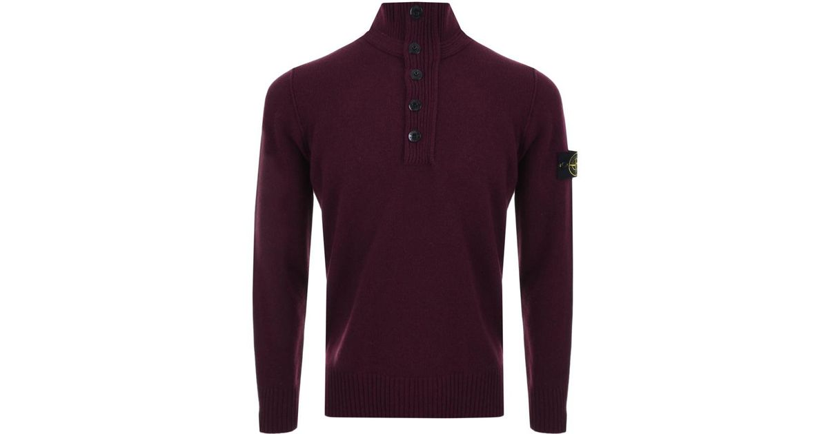maroon stone island jumper