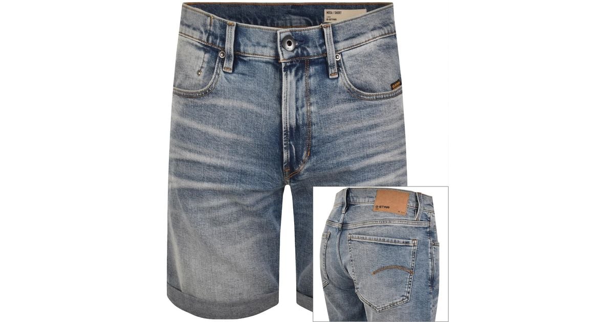 Mosa Color:blue G-Star G-Star Mosa Denim Shorts Light in Blue for Men | Lyst
