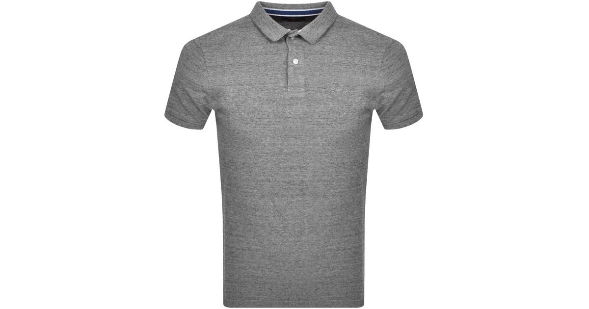 Polo T Shirt in Pique Classic for | Men Gray Superdry Lyst