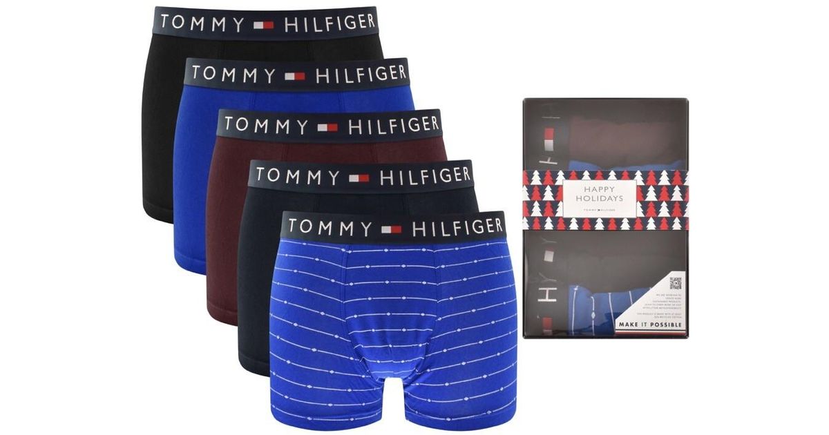 Tommy Hilfiger Underwear Five Pack Trunks in Blue for Men