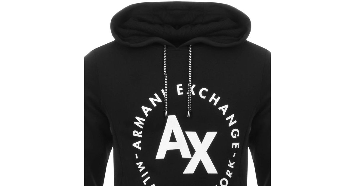 black armani exchange hoodie