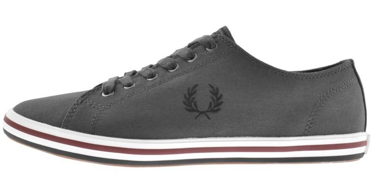 Fred Perry Kingston Twill Trainers in Black for Men | Lyst