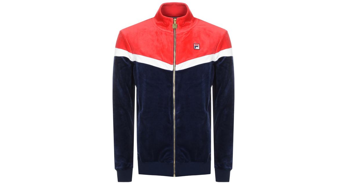 Fila Synthetic Harry Velour Track Top Navy in Blue for Men - Lyst