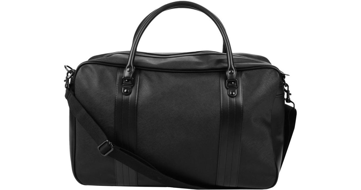 fred perry saffiano overnight bag