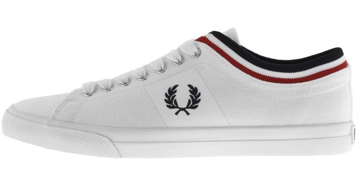 Fred Perry Underspin Tipped Cuff Trainers in Gray for Men | Lyst