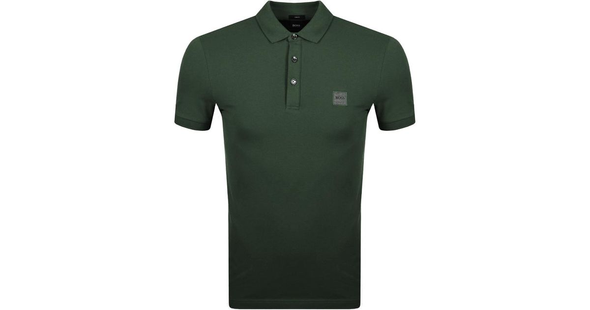 hugo boss khaki polo shirt
