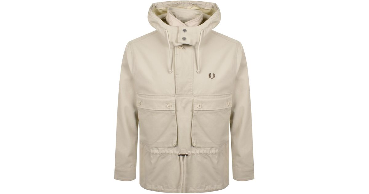 Fred Perry Coaches Smock Jacket Oatmeal in Grey for Men | Lyst UK