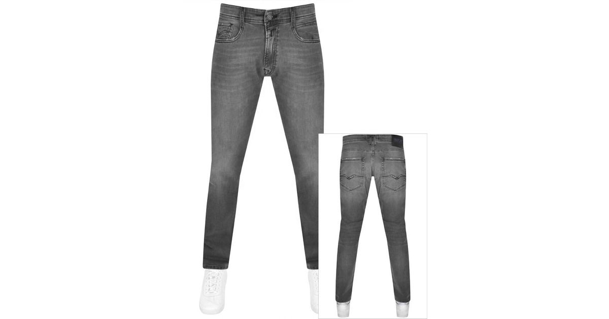 Replay Comfort Fit Rocco Jeans in Gray for Men | Lyst