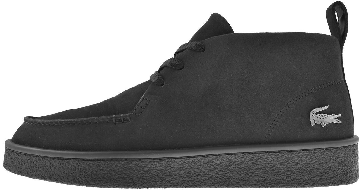 Lacoste Baseshot Chukka Trainers in Black for Men | Lyst