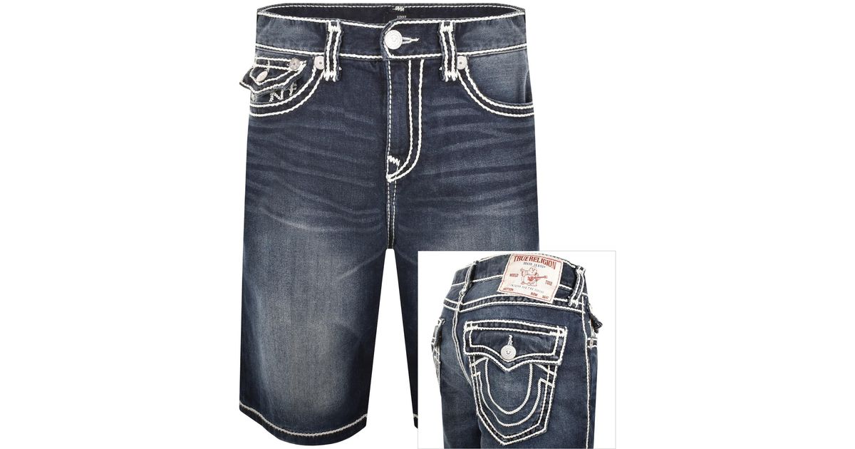 TRUE RELIGION Vinny Rope Stitch Shorts in Blue for Men | Lyst UK