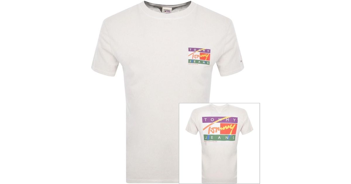 Oneerlijkheid natuurlijk Uitdaging Tommy Hilfiger Signature Pop Flag T Shirt in White for Men | Lyst