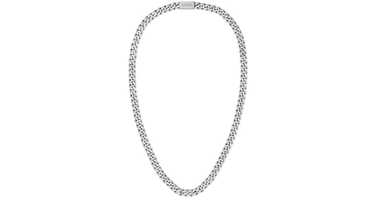 BOSS BUSINESS Boss Chain Necklace in Metallic for Men | Lyst