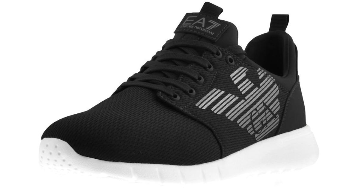black armani trainers