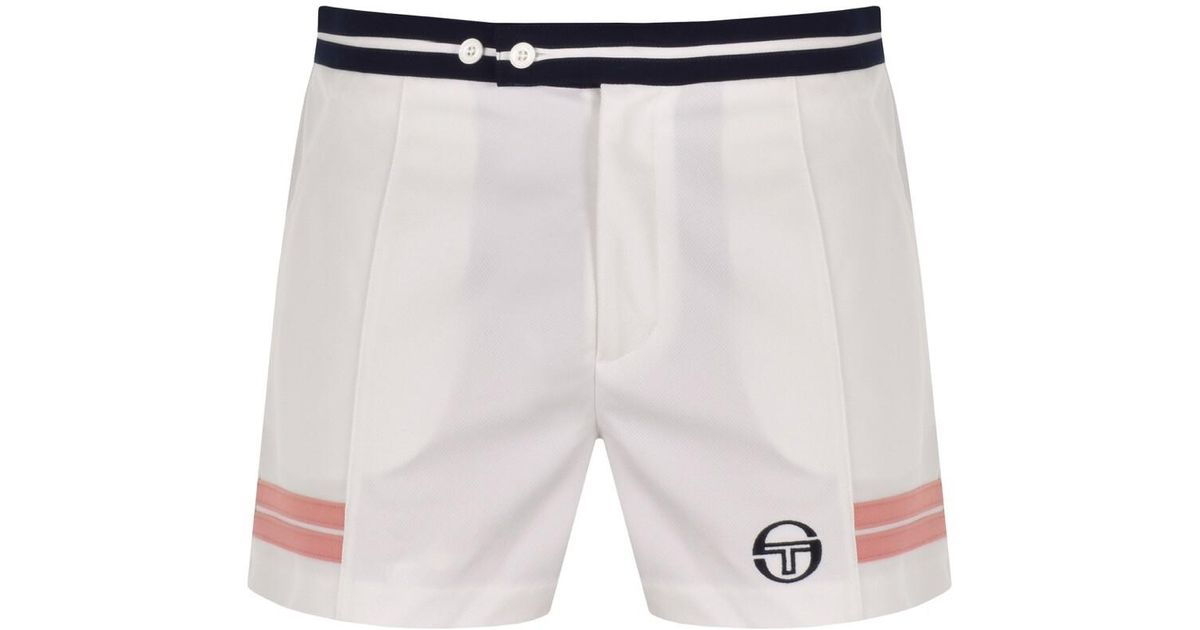 Sergio Tacchini Supermac Tennis Shorts in White for Men Lyst